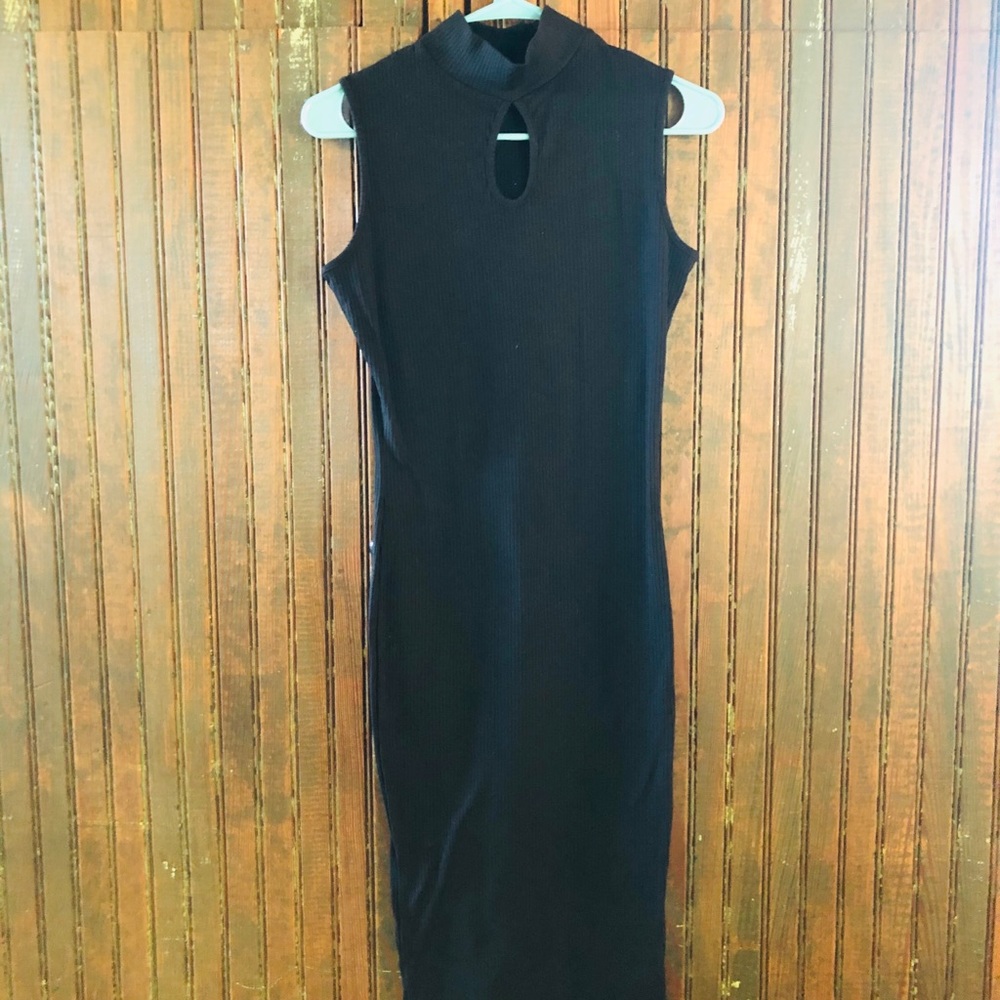 Black Ribbed Dress